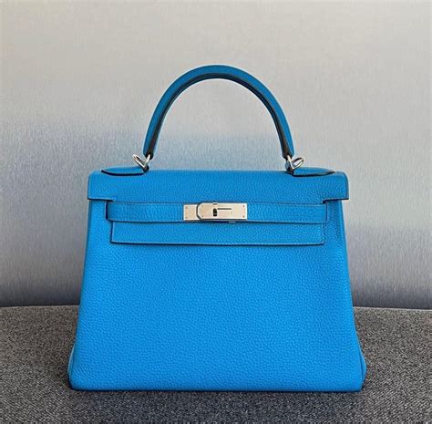 Hermes Kelly 28 Bleu Zanzibar Togo PHW 